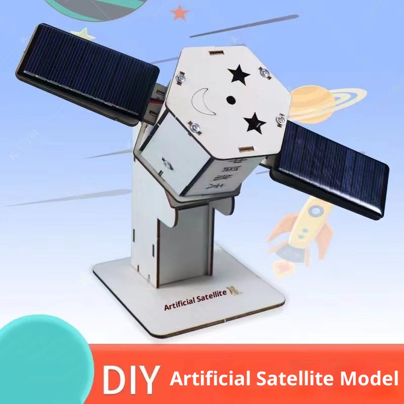 Science Toys Diy - Kit de Montage DIY Satellite Solaire