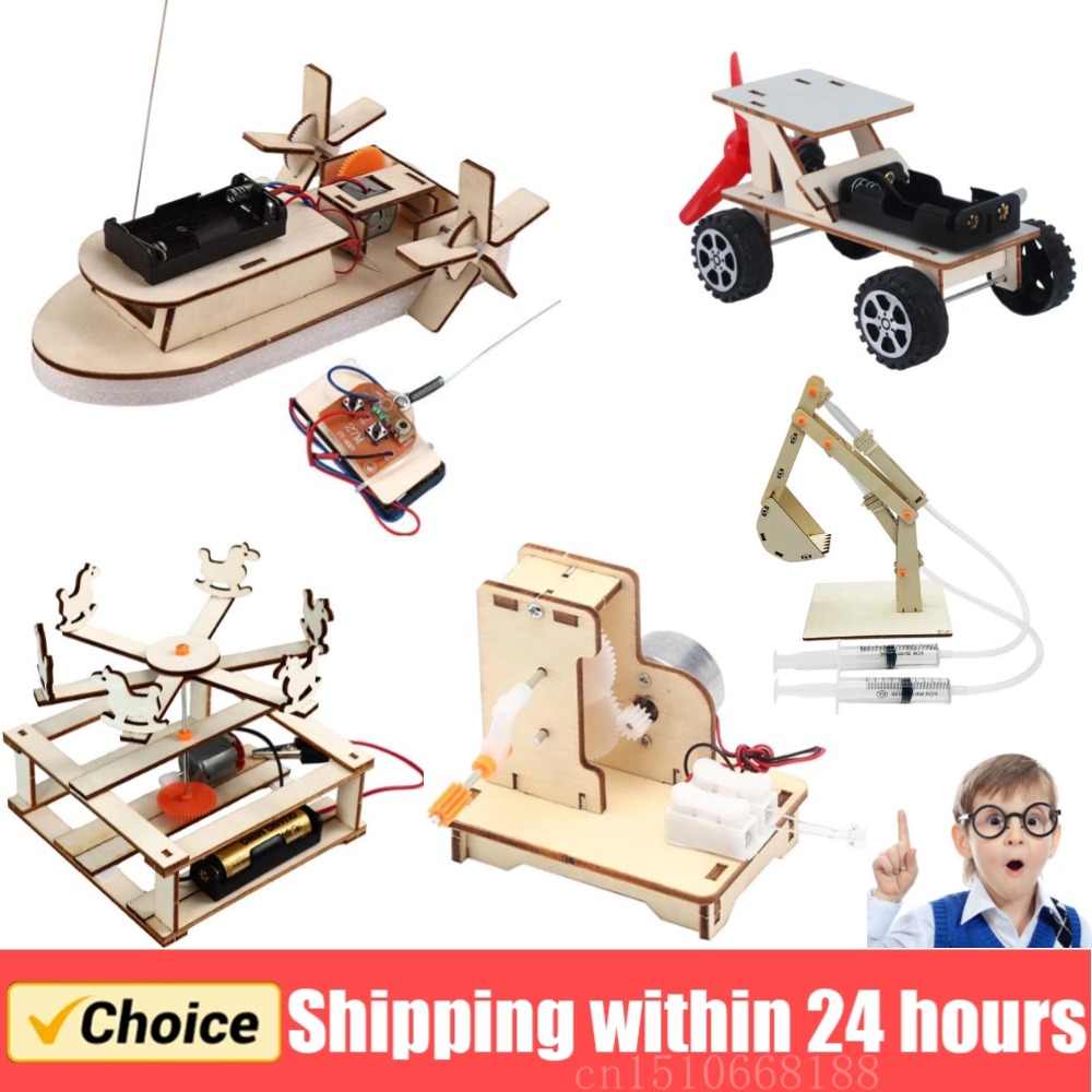 Science Toys Diy - Modèle de bateau en bois à