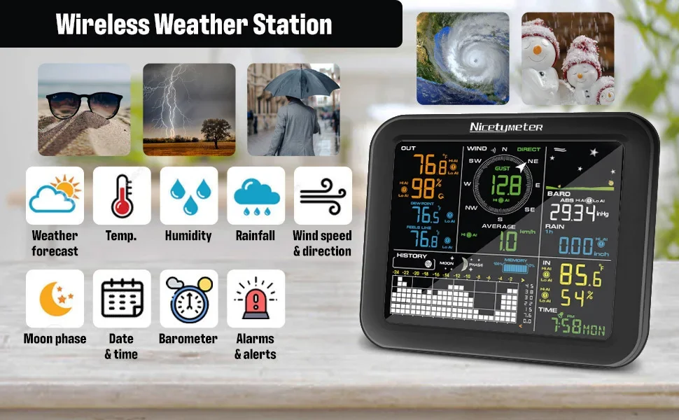 Station météo sans fil 5 en 1  - Weather Station Indoor avis et prix