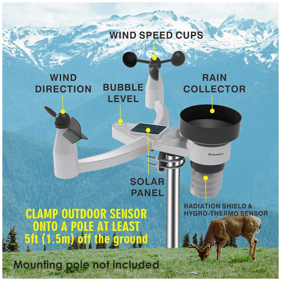Station météo sans fil 5 en 1  - Weather Station Indoor avis et prix