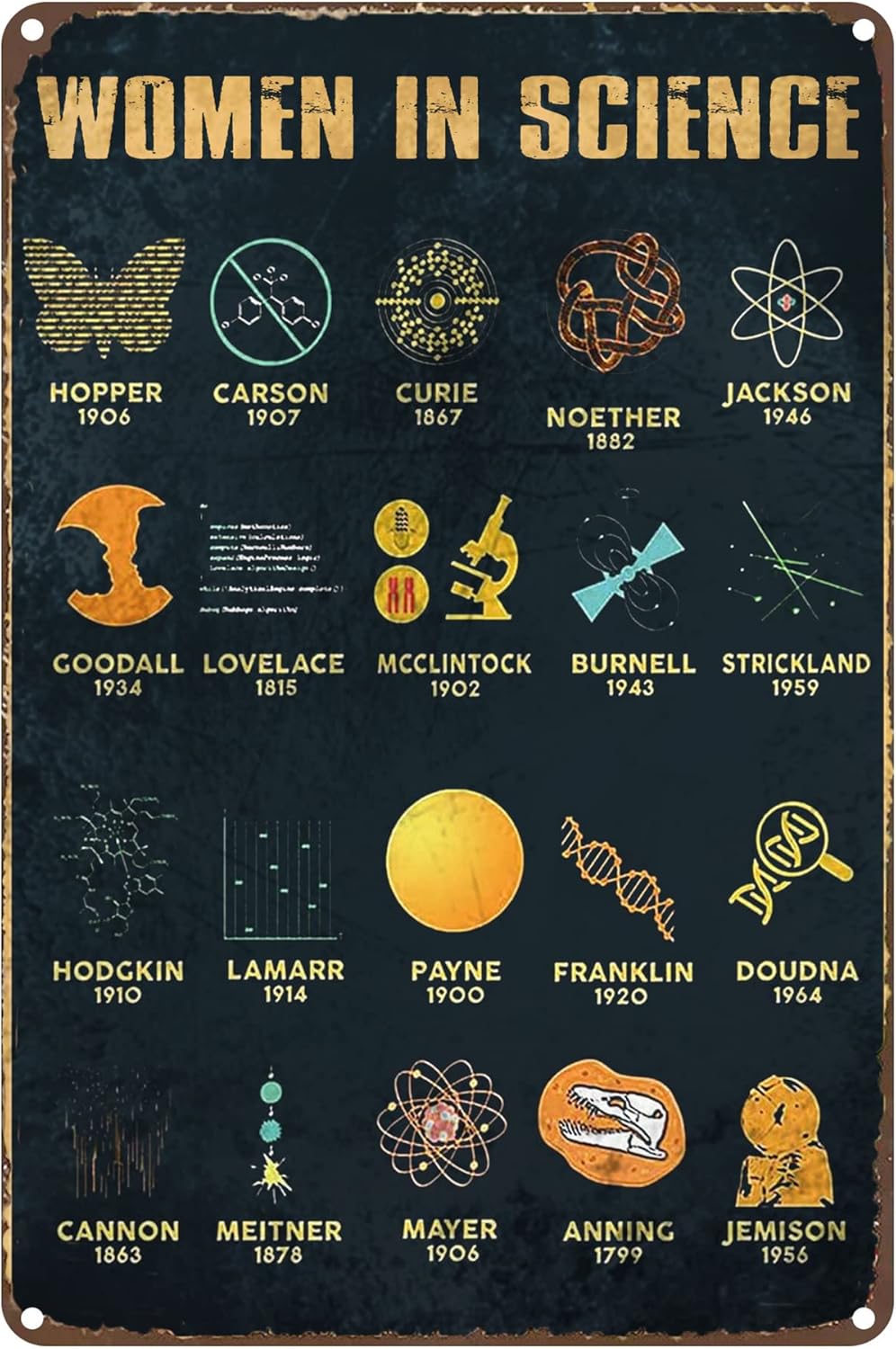 1p, Plaque murale en métal « F - Science Nursery avis et prix